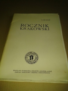 rocznik krakowski TOM LIV ISSN 0080-3400