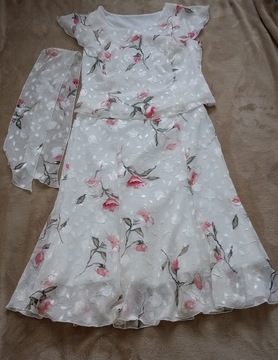 sukienka spódnica bluzka komplet wesele chrzciny 