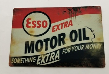 Metalowy Znak Motor Oil Esso