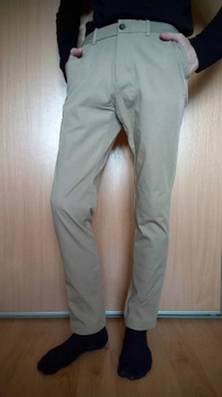 Spodnie Męskie Beżowe - RESERVED Slim Fit - roz.29