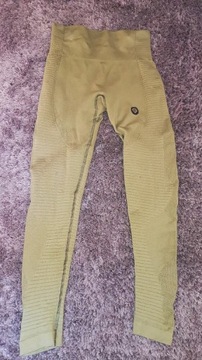 Legginsy wysoki stan gym glamour khaki 36 ( s) 