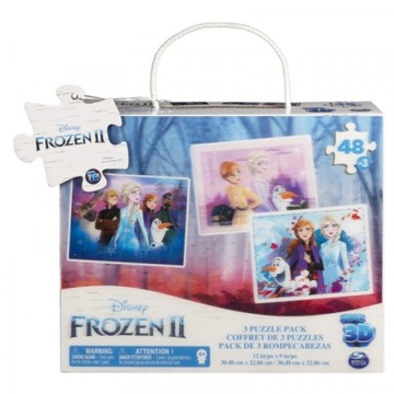 Puzzle 3D Frozen2, 3x48, Kraina Lodu/Spin Master 