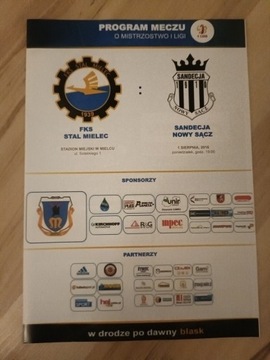 Program Stal Mielec - Sandecja Nowy Sącz 2016/17