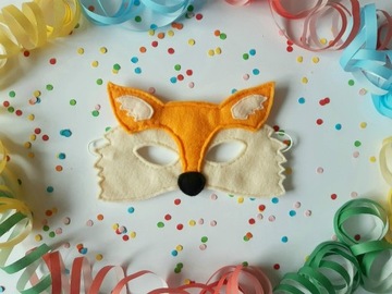 Maska karnawałowo-urodzinowa lis