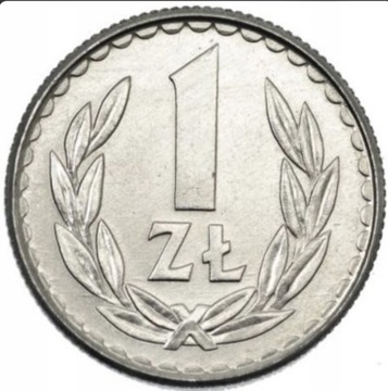 Polska PRL 1 Złoty 1987  Polska moneta.