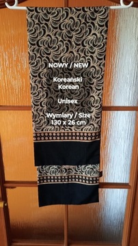 Elegancki szal dwuwarstwowy, Uniseks, 130 x 26 cm