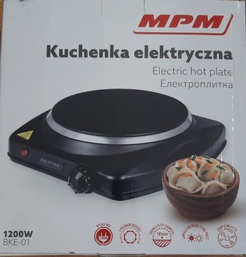 Kuchenka elektryczna MPM przenośna 1200W
