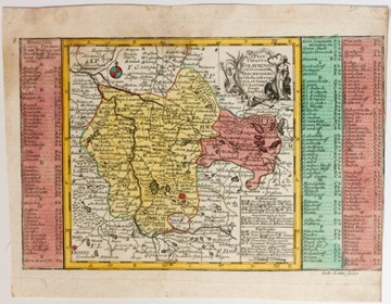 Mapa Śląska: Księstwo wołowskie i Żmigród, 1774 r.
