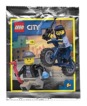 LEGO City Minifigure Polybag - Policewoman with Bike and Crook #952211