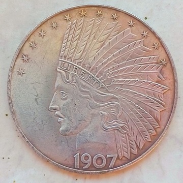 Stara Moneta Stany Zjednoczone Dolar Indianin 1907