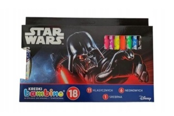 Star Wars kredki ołówkowe bambino grube 18 sztuk