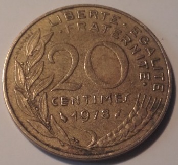 Francja Moneta 20 centimes