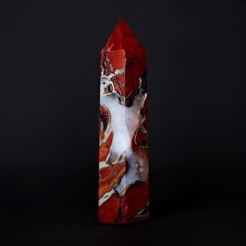Czerwony Agat Walczących - Obelisk 11cm