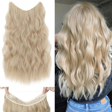 Przedłużenie włosów z taśmą 50cm blond treska