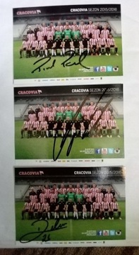 Cracovia sezon 2015/16 autograf piłka nozna Krakow