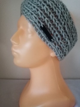 Damska opaska; turban; handmade; 70% ALPAKA WEŁNA