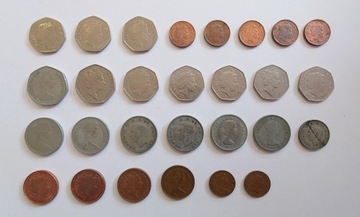 Monety Wielka Brytania - zestaw 