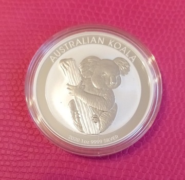 1 Dolar Australia Koala srebro 9999 z 2020 roku.