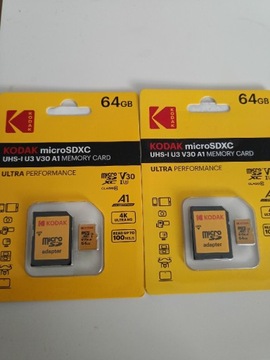 2x karta SD Kodak 64GB Class 10 