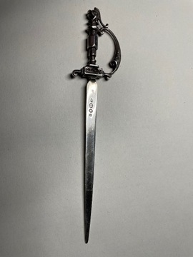 srebrny (pr.835) nóż do listów - Holandia 1966