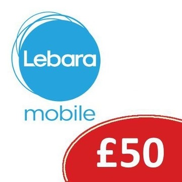 Doładowanie Lebara Mobile 50 GBP kod Anglia UK