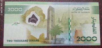 Algieria 2000 Dinar 2022  UNC 