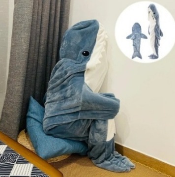 Piżama Rekinek Shark Blanket CIEPŁA SZYBKA DOSTAWA