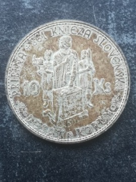 10 koron 1944r. Słowacja Pribina bez krzyża srebro