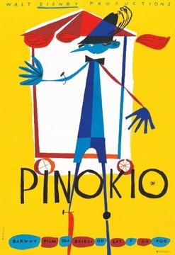 Plakat Kazimierz Mann Pinokio Pinocchio