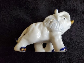 Piękna figurka porcelanowa Vintage słonik stara