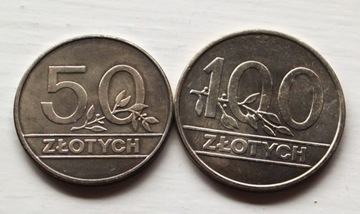 50 zł i 100 zł 1990- stany mennicze