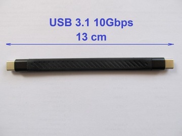 Kabel USB 3.1, typ C do typ C, 10 Gbps, 13 cm