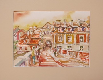 Lublin  Brama Grodzka AKWARELA 24x30 cm