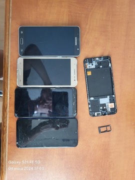zestaw uszkodzonych telefonów (3x Samsung)