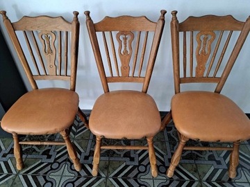 Krzesła dębowe 3 szt