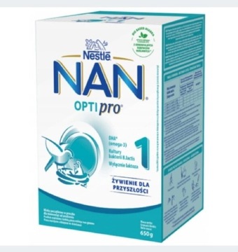 Nestle NAN OPTIPRO 1 Mleko początkowe mleko modyfikowane 650 g
