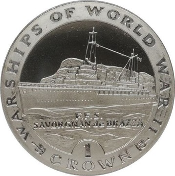 Gibraltar 1 crown 1993, KM#144