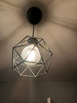 Lampa IKEA czarna wzory geometryczne