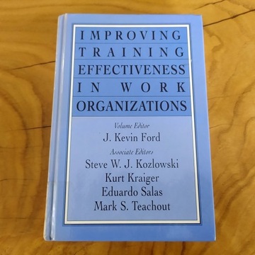 Improving Training Effectiveness Work Organization