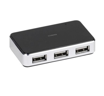 Hub USB 2.0 Vivanco IT-USBHUB4PWR 4 porty czarny