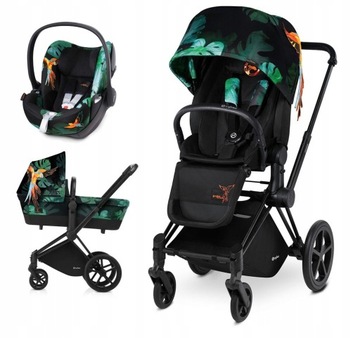 Cybex Priam Birds of Paradise 3w1 zestaw + baza +