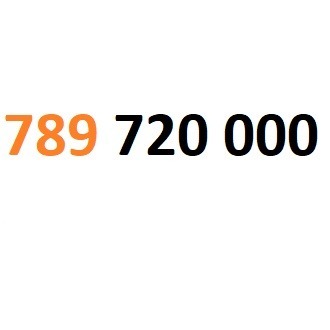 789 720 000 starter orange złoty numer #L 0000