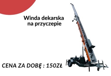 Wynajem windy dekarskiej na przyczepie