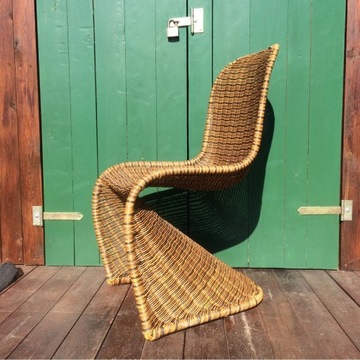 Krzesła wiklinowe vintage model Verner Panton