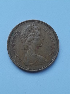 Moneta 2 Pensy New Pence 1971