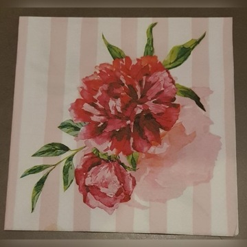 Serwetki do decoupage kwiaty peonia 33x33-2szt.