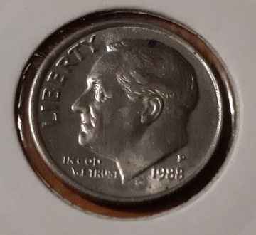Siedem monet 10 centów USA one dime każda inna