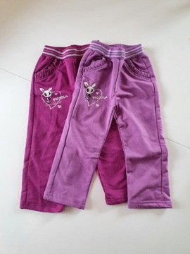 Spodnie dresowe 2-pack Liliowe/Różowe roz. 86/92