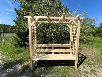 PERGOLA OGRODOWA Z ŁAWKĄ