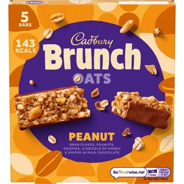 Cadbury Brunch Bar Peanut 5x32g batoniki zbożowe